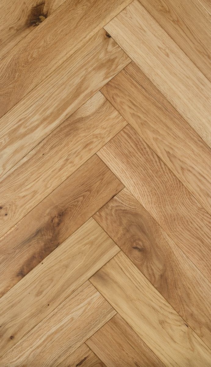 John Lewis Wildwood Herringbone Straw Oak Brushed, UV Lacquered